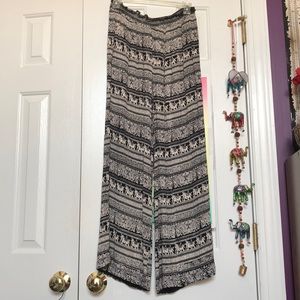 Elephant Print Palazzo Pants